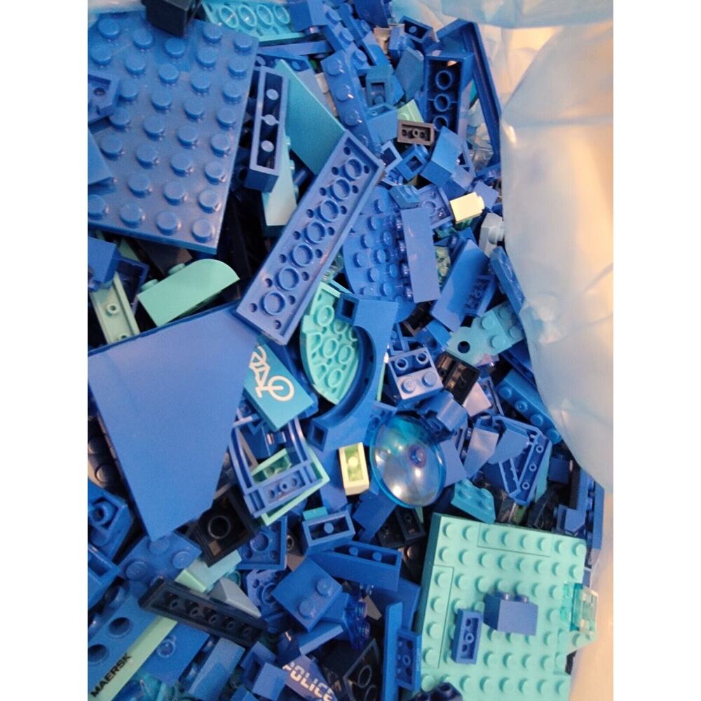 4lb Bag Of Mixed Lego Lot Blue Pieces